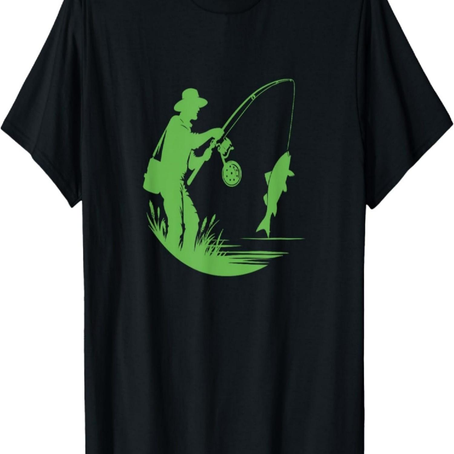 Fishing Gift T-Shirt Fishing Clothing Hoodie Fisherman T-Shirt S чёрный