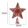 Five Pointed Star Iron Decoration, Tree Top Star Glitter, Vertical Five Pointed Star, Christmas Decoration Supplies