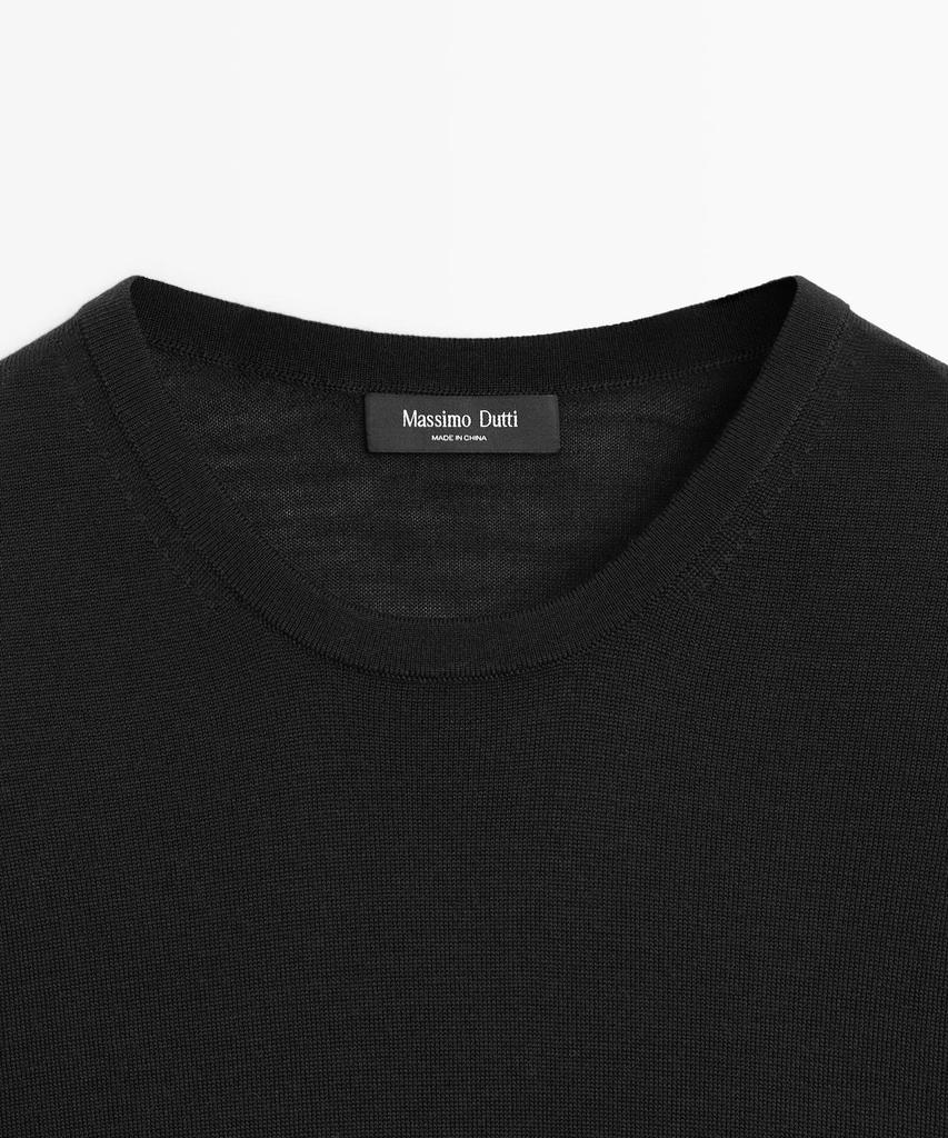 Masimodutti Wool Blend Short Sleeve T-Shirt