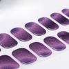 Onion Pink Gradient Explosive Semi-cured Manicure Stickers Pearlescent Purple Gel Nail Stickers