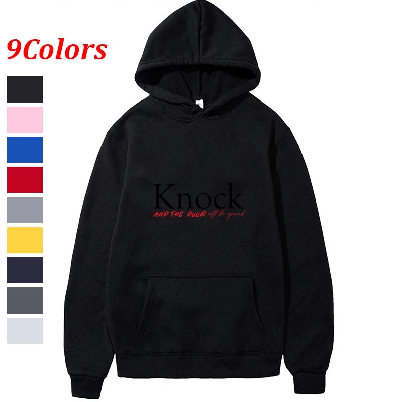 Autumn Fleece Solid Color Finger Heart Drawstring Pockets Long Sleeve Korean Fashion Hooded Loose Hoodie Sweatshirts Top
