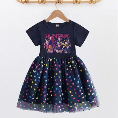 Rochie Vânătoare de Vrăjitoare K-Pop pentru Fete Rochie de Tulle Prințesă Modă Copii Vară