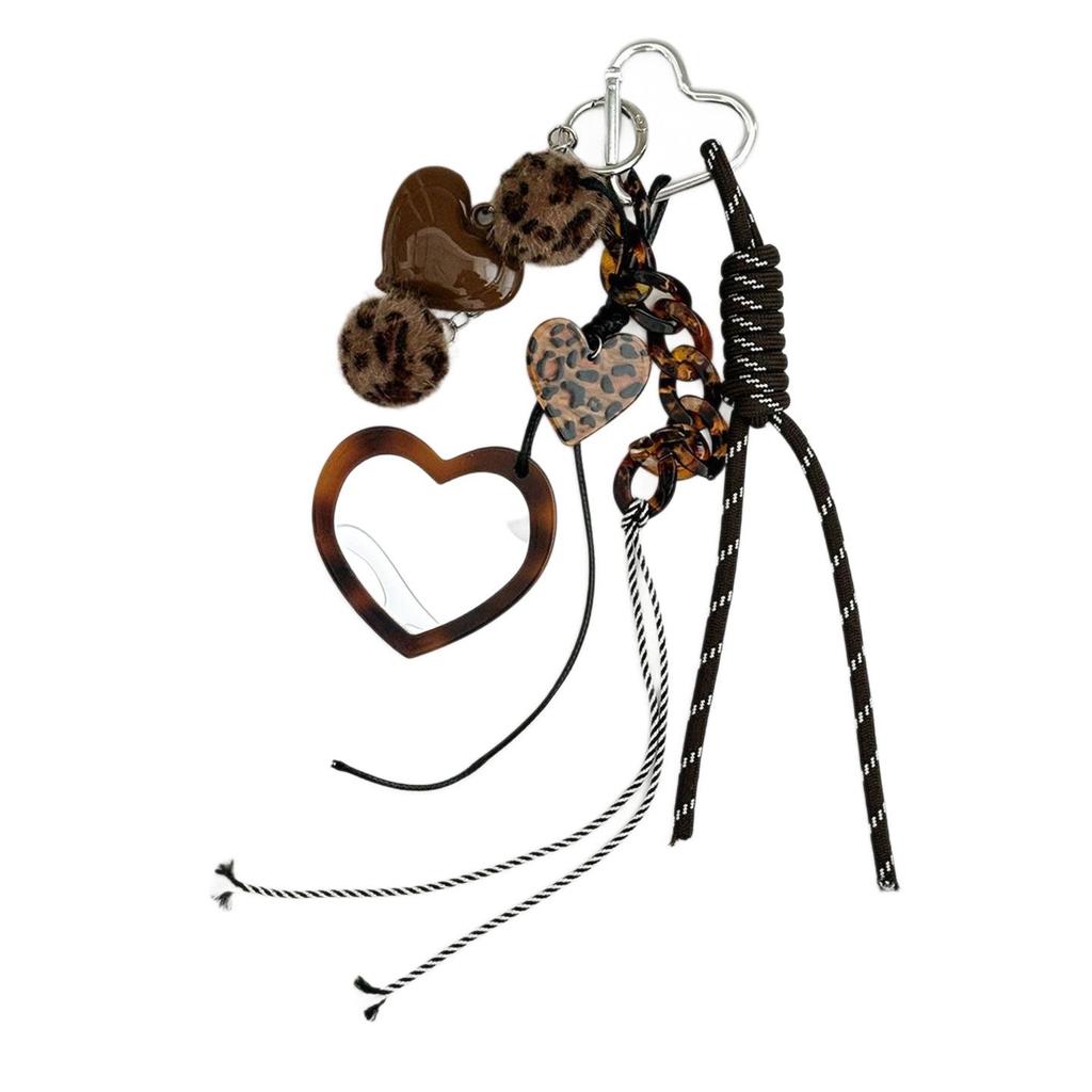 Klíčenka s popruhem Leopardí srdce: Retro, High-End, Jednoduchý, Všestranný přívěsek