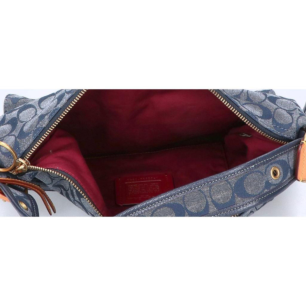 COACH [Excellent Condition] 3240 Signature Chambray Card Shoulder bag blueUsed