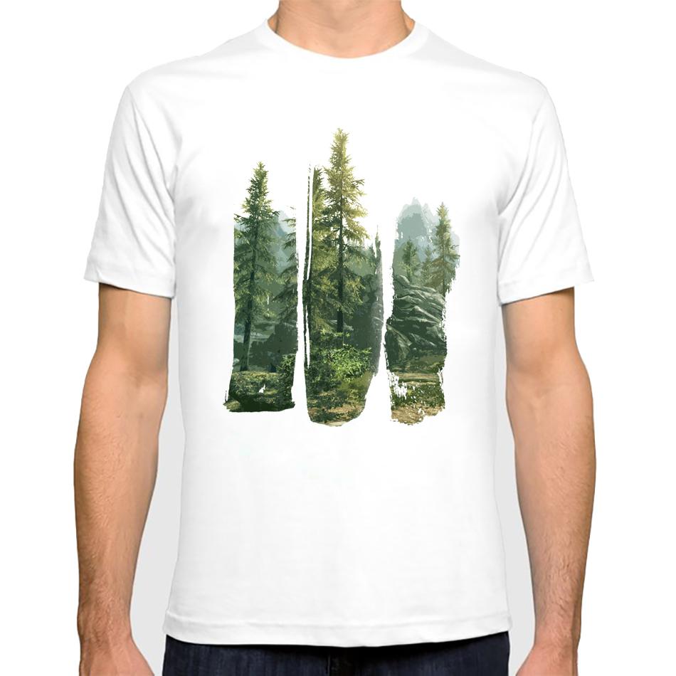 

Summer Fashion Harajuku Unisex streetwear Top Misty Forest Graphic Men Printed Tshirt ONeck Homme Cool Tops Funny Tees S
