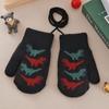 Cute Baby Gloves Winter Warm Knitted Baby Boys Girls Mittens Outdoor Windproof Toddler Kids Gloves With Rope