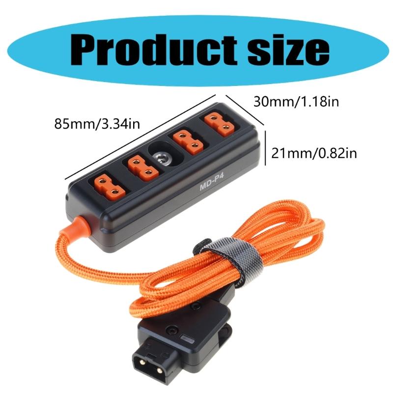 60cm D Tap Splitter Cable 1 Male To 4 Female Port Wide Compatibilites Equipment Battery Power Supply