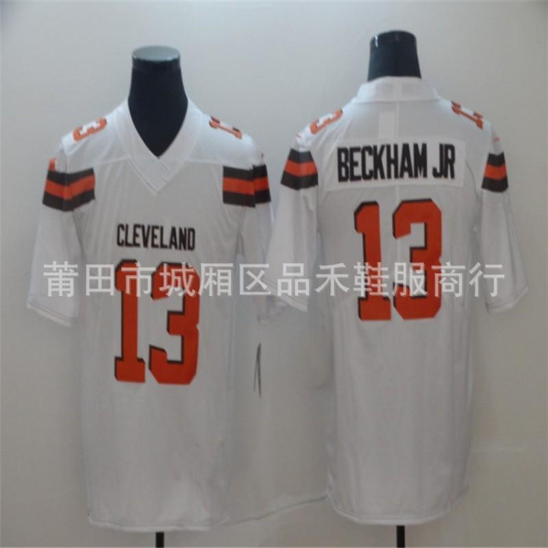 NFL Cleveland Browns Camiseta de Fútbol Chubb 24 Mayfield 6 Garrett 95 Algodón Uniforme Deportivo Hombre Mujer