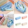 Clear Mesh Pencil Case Double Layer Pencil Pouches Large Capacity Pen Organizers Storage Bag Portable Makeup Storage Bag