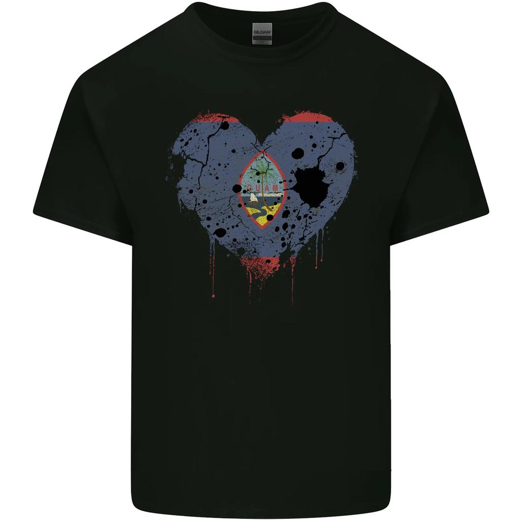 Love Flag Guam Football Kids T-Shirt Childrens