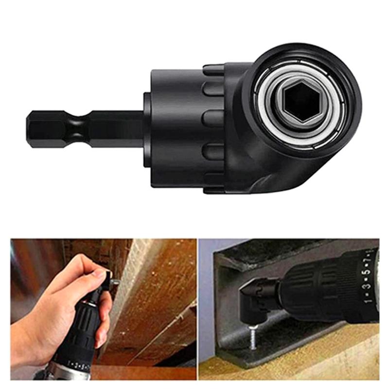 Drill Bit Holder 105° Right Angle Drill Adapter 1/4" Screwdriver Bit Holder Drill Bit Extension for Drill Accessory