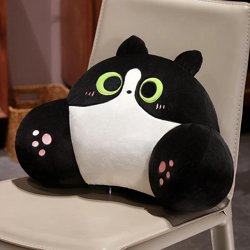 Verdikt Kat Rugkussen Siamese Calico Kat Bank Bed Stoel Lendensteun Kussen Comfortabel Sierkussen Huisdecoratie Meisje 35x45cm