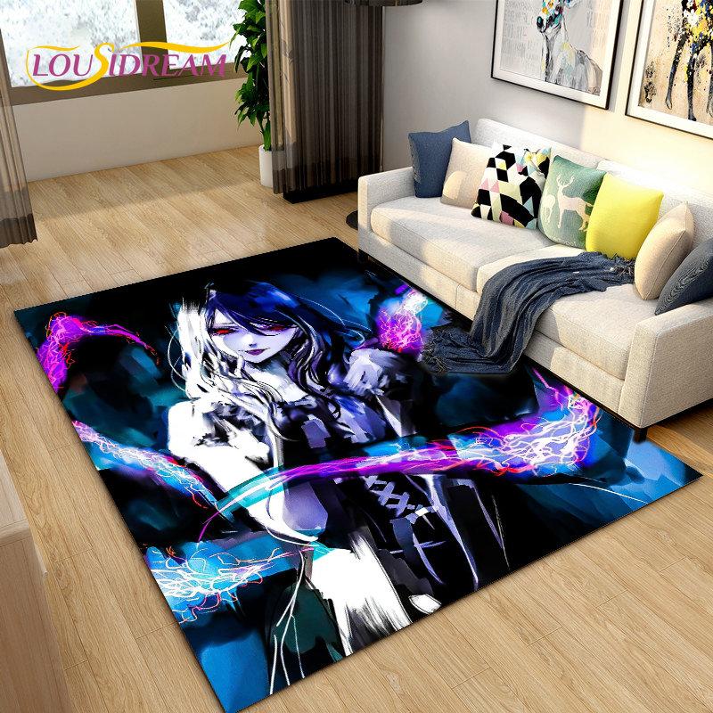 Tokyo Ghoul Japan Anime Cartoon Area Rug,Carpet Rug for Living Room Bedroom Sofa Doormat Decoration, Kid Play Non-slip Floor Mat