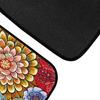 Universal Fit Auto Carpet Floor Mats Set of 4 for Women Girls Decorative Boho Floral Print Car Floor Mats Front & Rear Liners Set