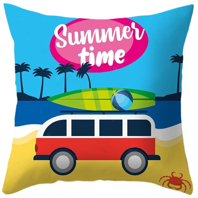 Outdoor Camping Scenery Pillow Case Retro Chair Lumbar Pillow Bedroom Window Sill Bay Window Cushion Cushion Lumbar Pillow