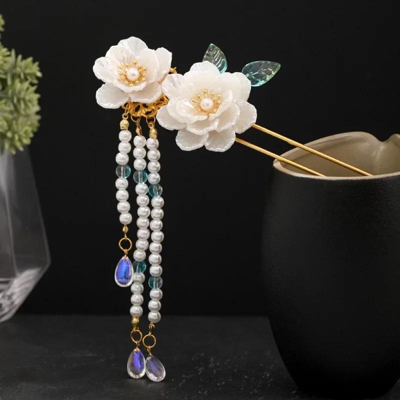 Summer Fashion Hair Clips Flower Classical Hairpin U Shape Girls Hair Accessories Headwear Fashion Head Decoration Creative Gift