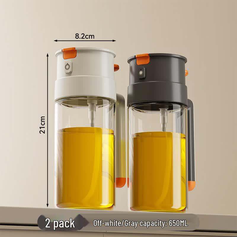 Oeny Easy-Clean Spray & Pour Glass Oil Bottle Set