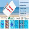 Customized Double Sided Velvet Quick Drying Sand Free Printed Design Extra Large Microfiber Beach Towel