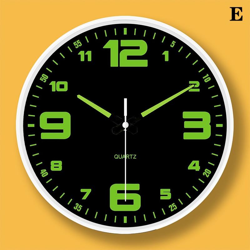 1 Pcs Luminous Wall Clock Light In Dark Night Digital Quartz Movement Bedrooms Living Room Study Loudspeaker Mute Clock For Home