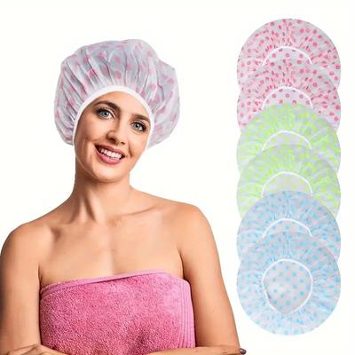 1 Pc Women's Fashion Bath Cap Thickened Waterproof Flowers Printed Shower Cap/hat Kitchen Cap Hair-treatment Cream Cap