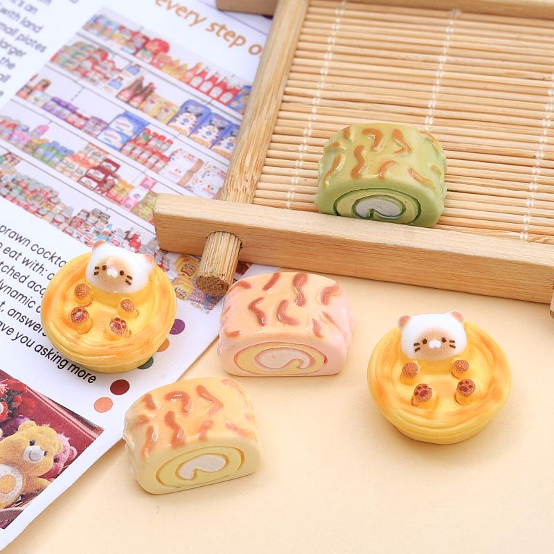 Adorable Cat Egg Tart DIY Resin Charms: Hair Clips & Crocs Decorations