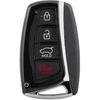 Ersatz-Fernbedienungsschlüsselanhänger Kompatibel mit Hyundai Santa Fe 2013 2014 2015 2016 2017 2018 315MHz 4 Tasten schlüsselloser Einstieg Fernbedienung Auto Smart Key(FCC-ID: