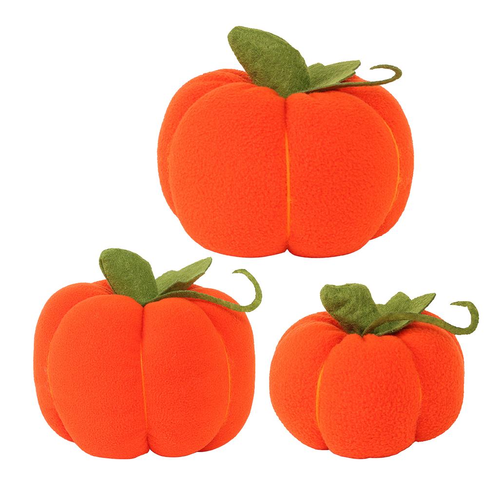 Pumpkin Plush Toy Simulation Vibrant Color Soft Pumpkins Fabric Ornament for Halloween Party Supplie
