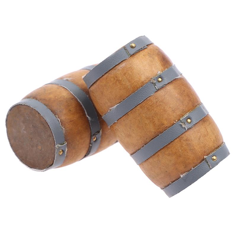 1:12 Miniatur Puppenhaus Mini Holz Rotwein Fass Bier Fass Bier Fass Dekor