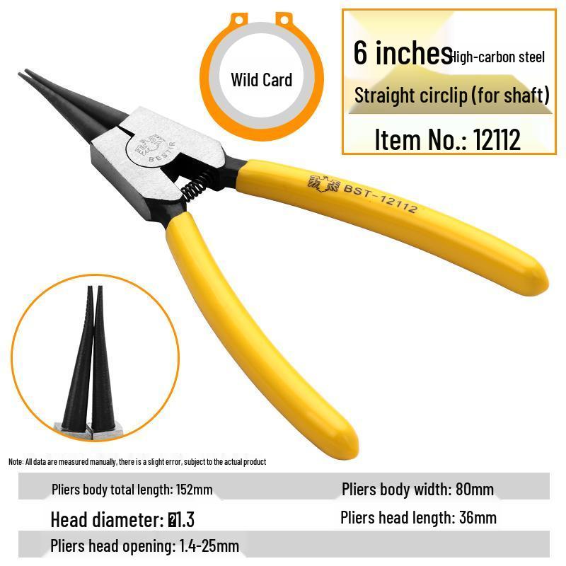 Eagle Ring Pliers Set: Internal/External, Straight/Bent, Dual-Purpose, Multi-Function Spring Retaining Pliers