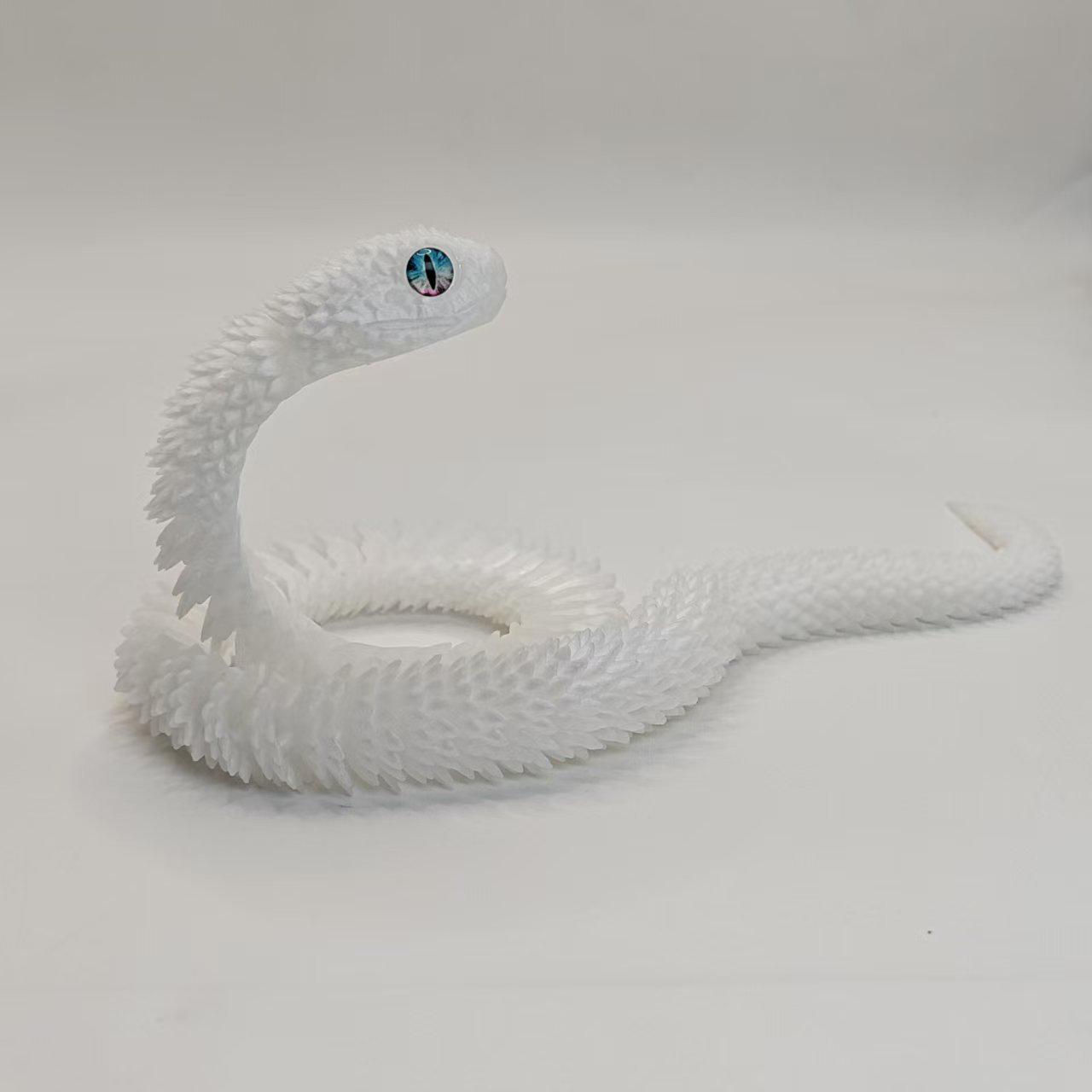 3D Printed Luminous Rainbow Snake Egg Set with Movable Joints, 60cm Snake Crafts and Ornaments