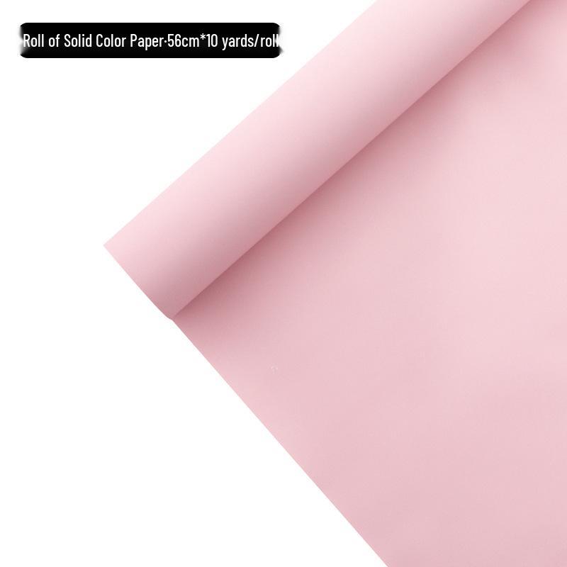 Korean Style Matte Floral Wrapping Paper - Morning Mist Roll, Skin-Feel, Waterproof.