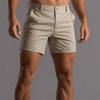 Men Solid Color Slim Fit Casual Shorts