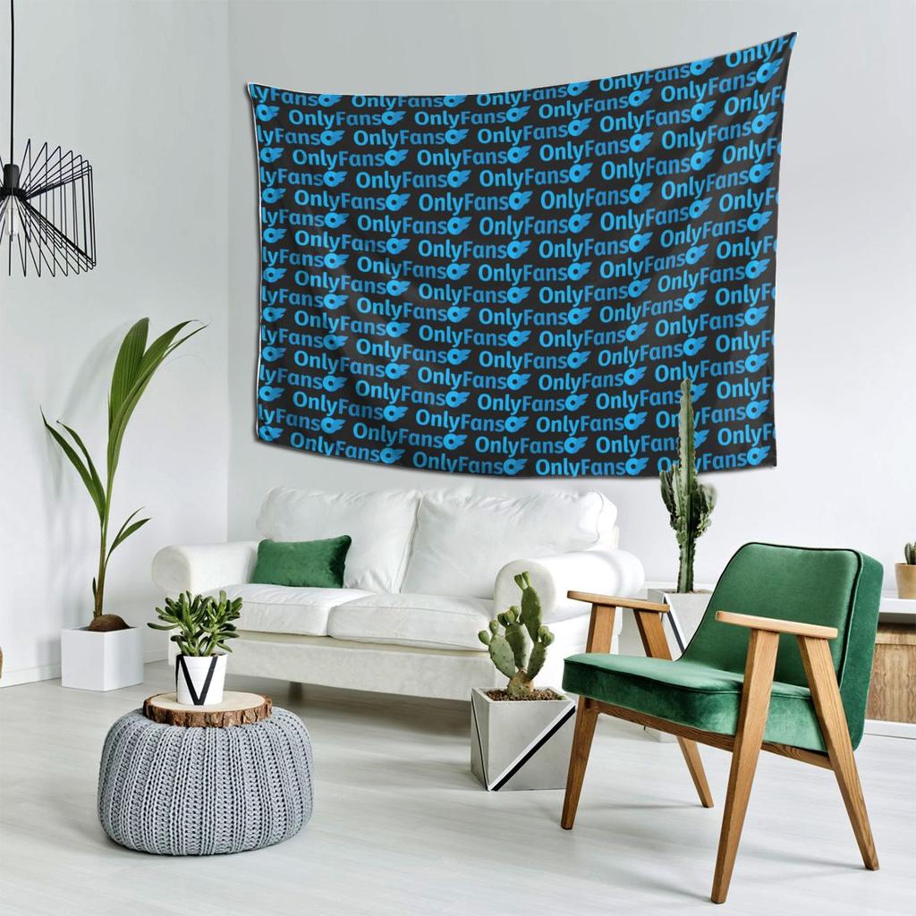 Onlyfans Logo Tapestry Decor Art Aesthetic Tapestries for Living Room Bedroom Home Wall Cloth Wall Hanging