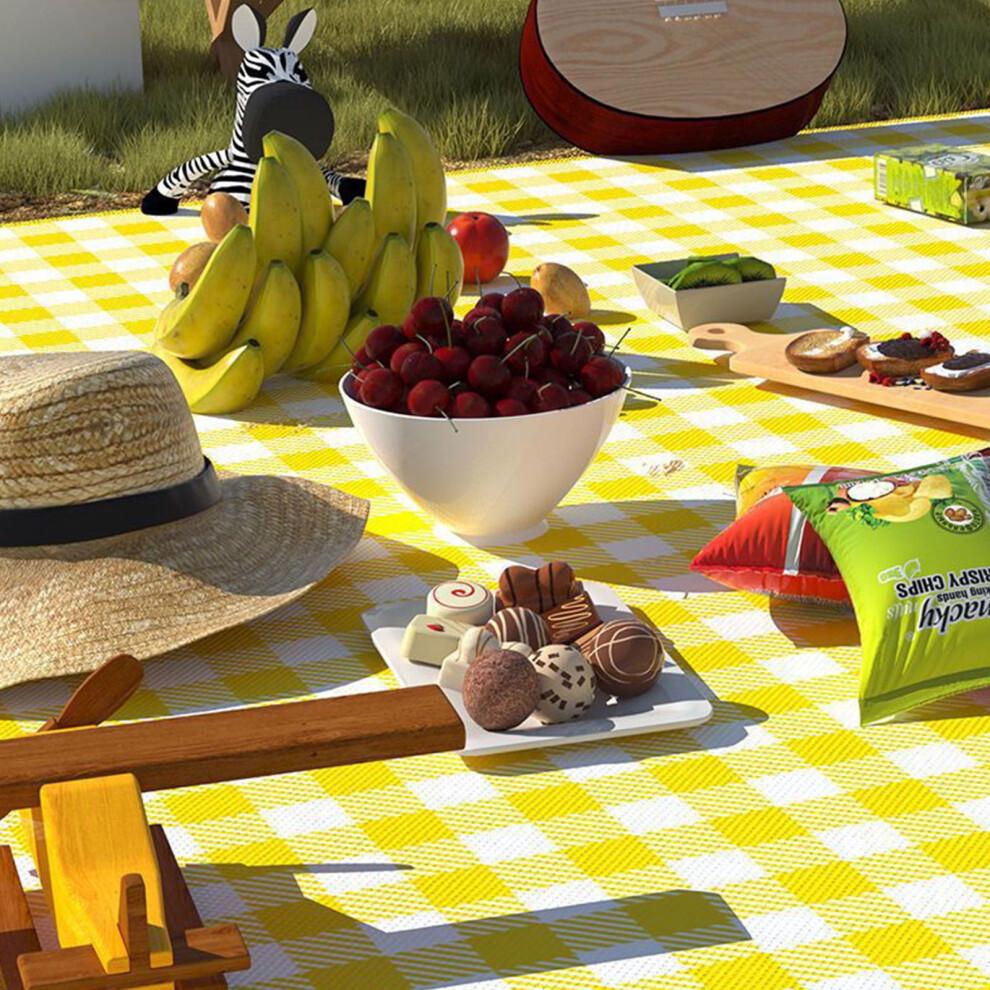 80x80inch Outdoor Picnic Blanket Non-Woven Moisture-Proof Mat for Family Camping Beach Grass Waterproof Sand Proof Travel Essential