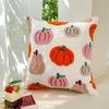 45x45cm Embroidered Halloween Pillowcase Cojines Orange Pumpkin Spider Web Throw Cushion Covers Headboard Pillowcases Decor Home