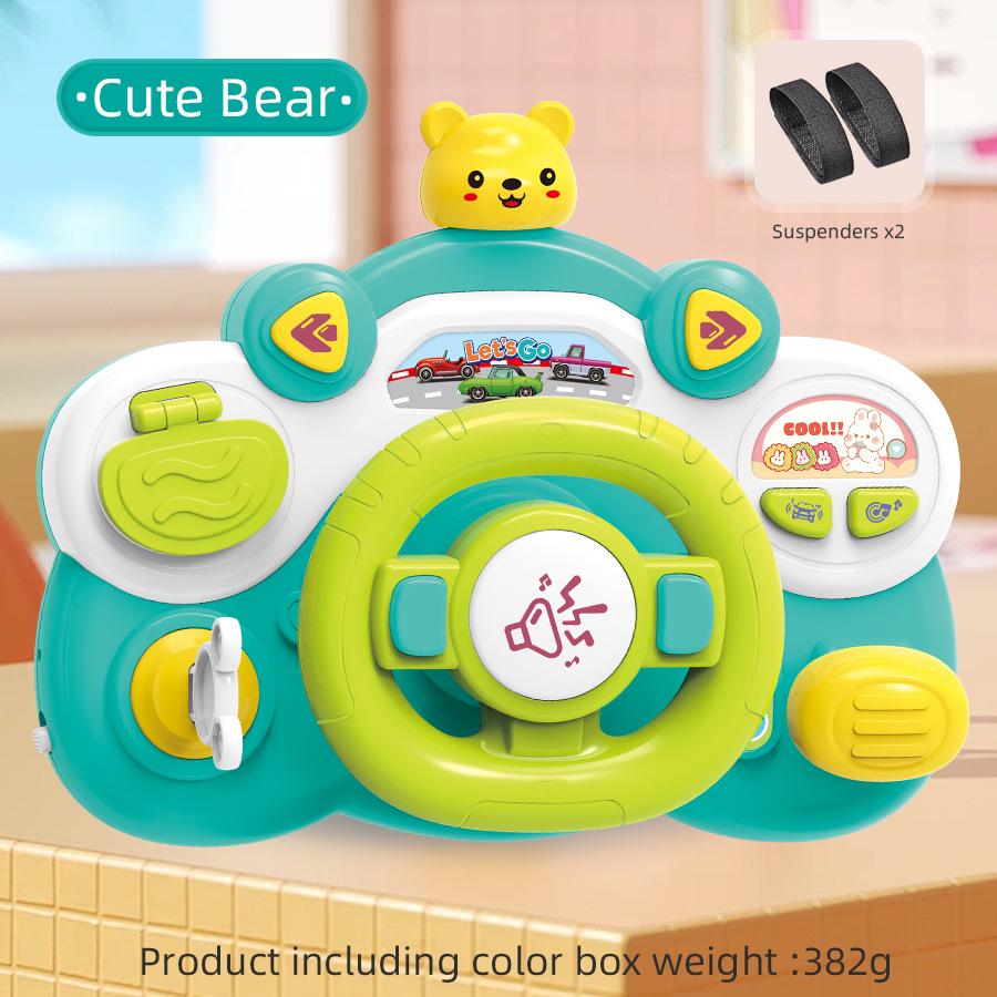 Multifunctional Kids' Steering Wheel: Lights, Music & Simulated Driving Educational Toy