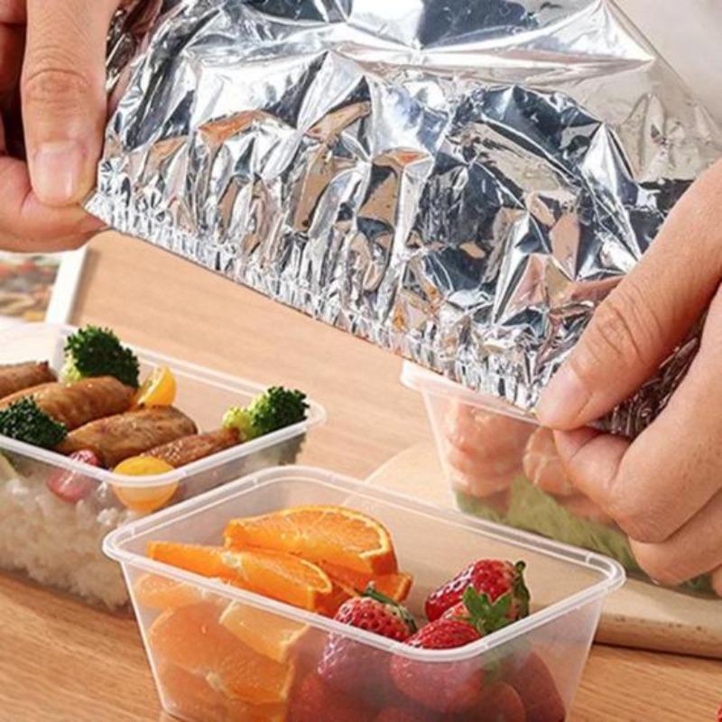 10 Stück Aluminiumfolienfilm Isolierung Lebensmittelabdeckungen Hitzebeständig BPA-frei Küche Frischhaltung
