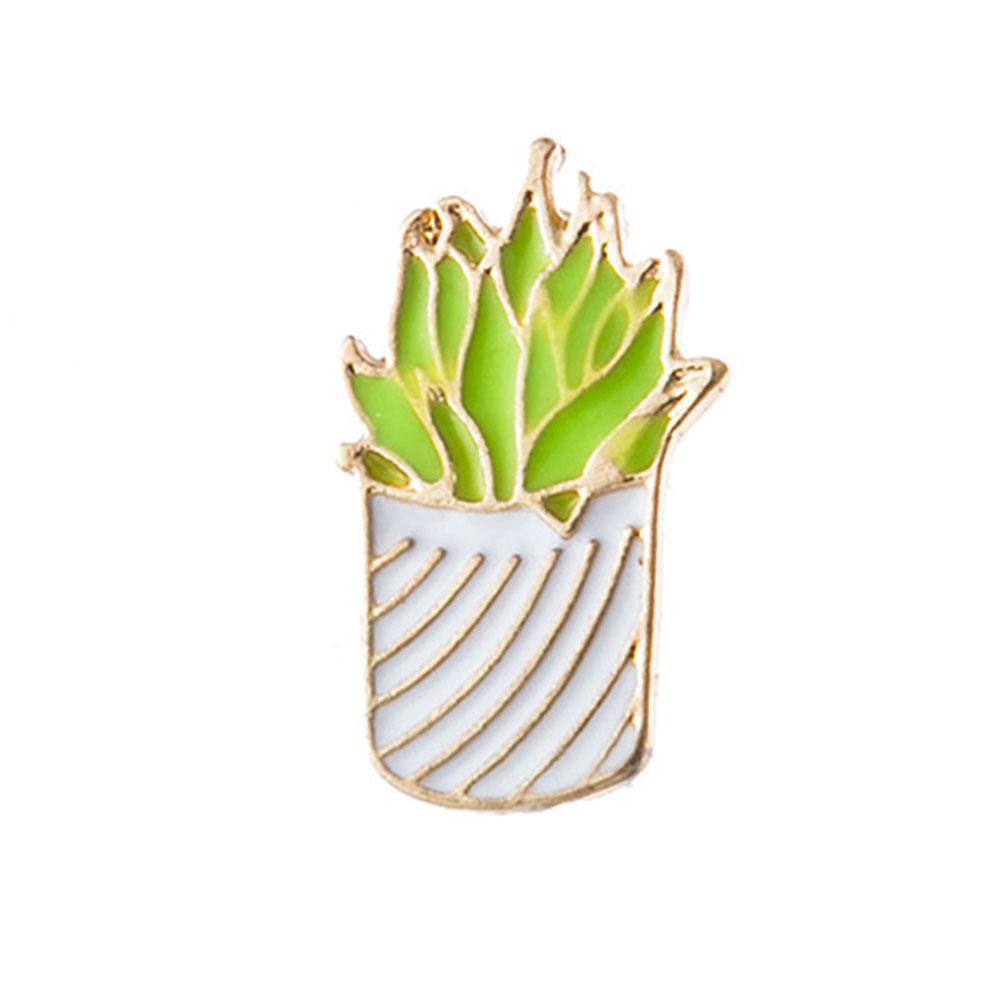 Cute Cactus Plant Pin Enamel Brooch Sweater Accessories Bag Badge Wedding Banquet Jewelry