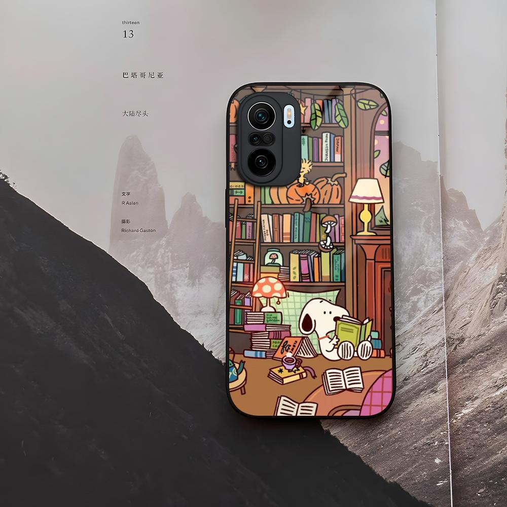 Big Head Snoopy Cartoon Phone Case Tempered Glass For Xiaomi 15 14 12 Lite Pro 13 11t Lite POCO M6 M5 X6 X5 X3 F5 F6 Pro Cover