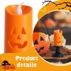 12Pcs Halloween Pumpkin Lights Candlesticks Table Decors Desktop Ornaments for Venue Themed Events