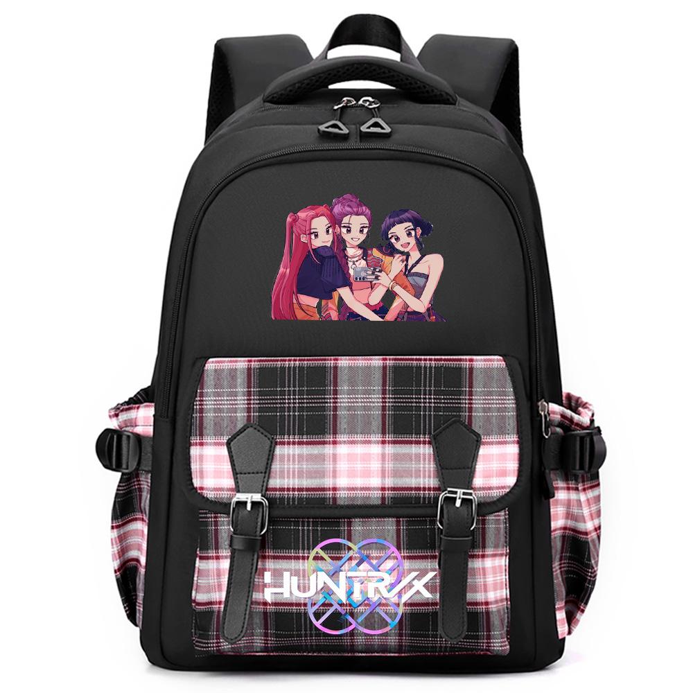 Anime K-Pop Printed Large Capacity Backpack for Teenger Student Girl Boy Schoolbag Bookbag Women Large Capacity Waterproof Travel Bag Kid Gift
