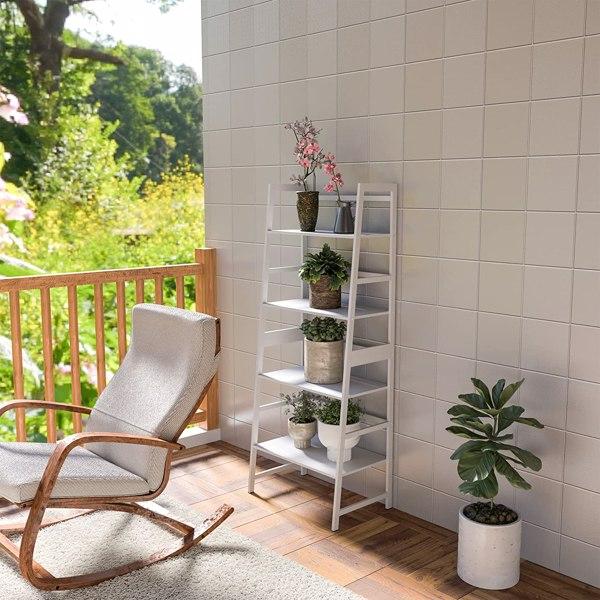 Book Shelf,Ladder Bookcase,4 Tier Tall Book Case for Bedroom,Living Room and Office
