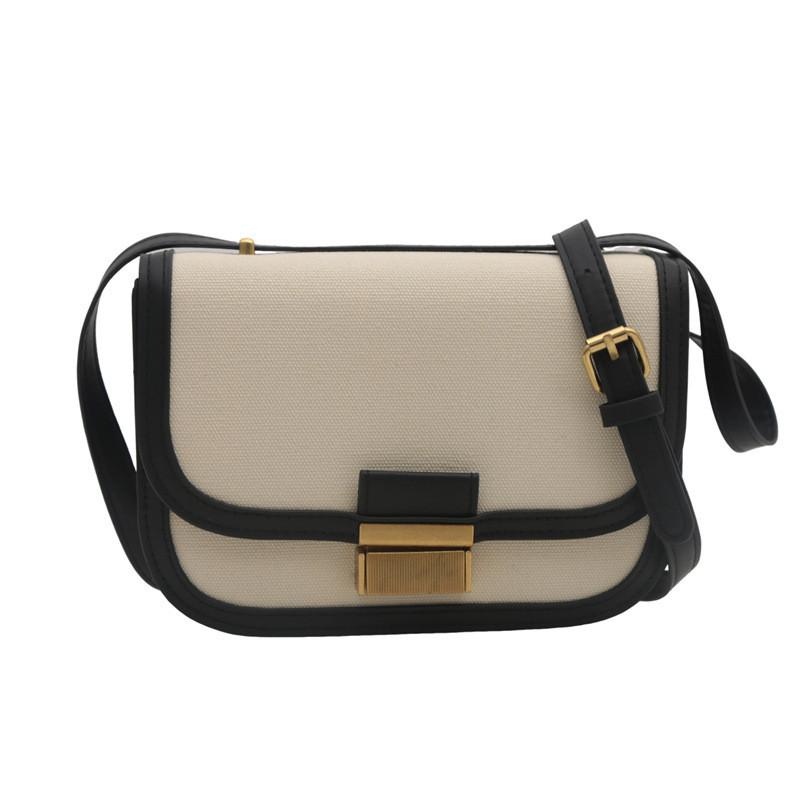 Trendy Korean Crossbody Women's Bag 2024 Fashionable Retro Color Block Design
