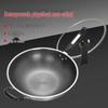 Stainless Steel Thickened Honeycomb Non-Stick Flat Bottom Wok Cookware