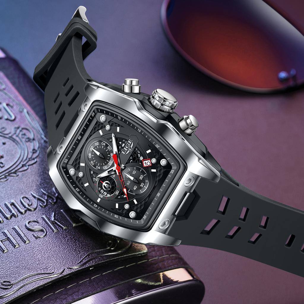 LIGE Military Watches for Men Fashion Business Sports Quartz Wristwatch Calendar Luminous Waterproof Watches Men Rreloj Hommes