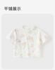Davidella girls' short sleeved T-shirt summer outfit new baby antibacterial and mite resistant pure cotton top children's base shirt