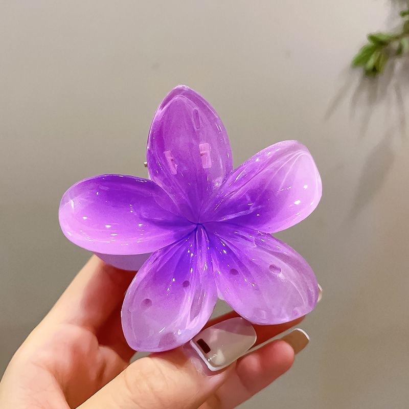 

Аксессуары для волос, большая заколка в виде яичного цветка, женская заколка в виде акулы, цветная заколка для пляжного отдыха фиолетовый