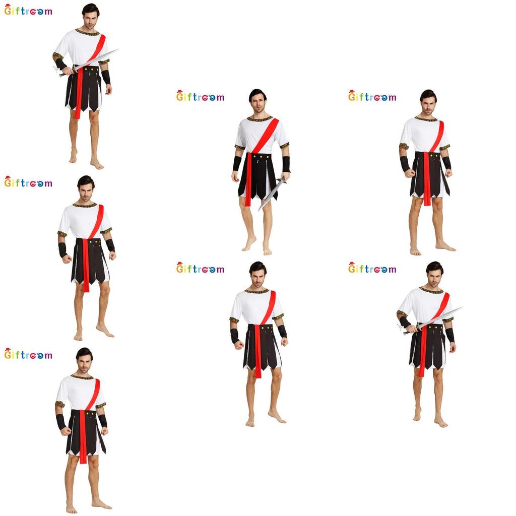 Stilvolles und bequemes Herren-Cosplay-Römerkrieger-Bühnenkostüm für Erwachsene