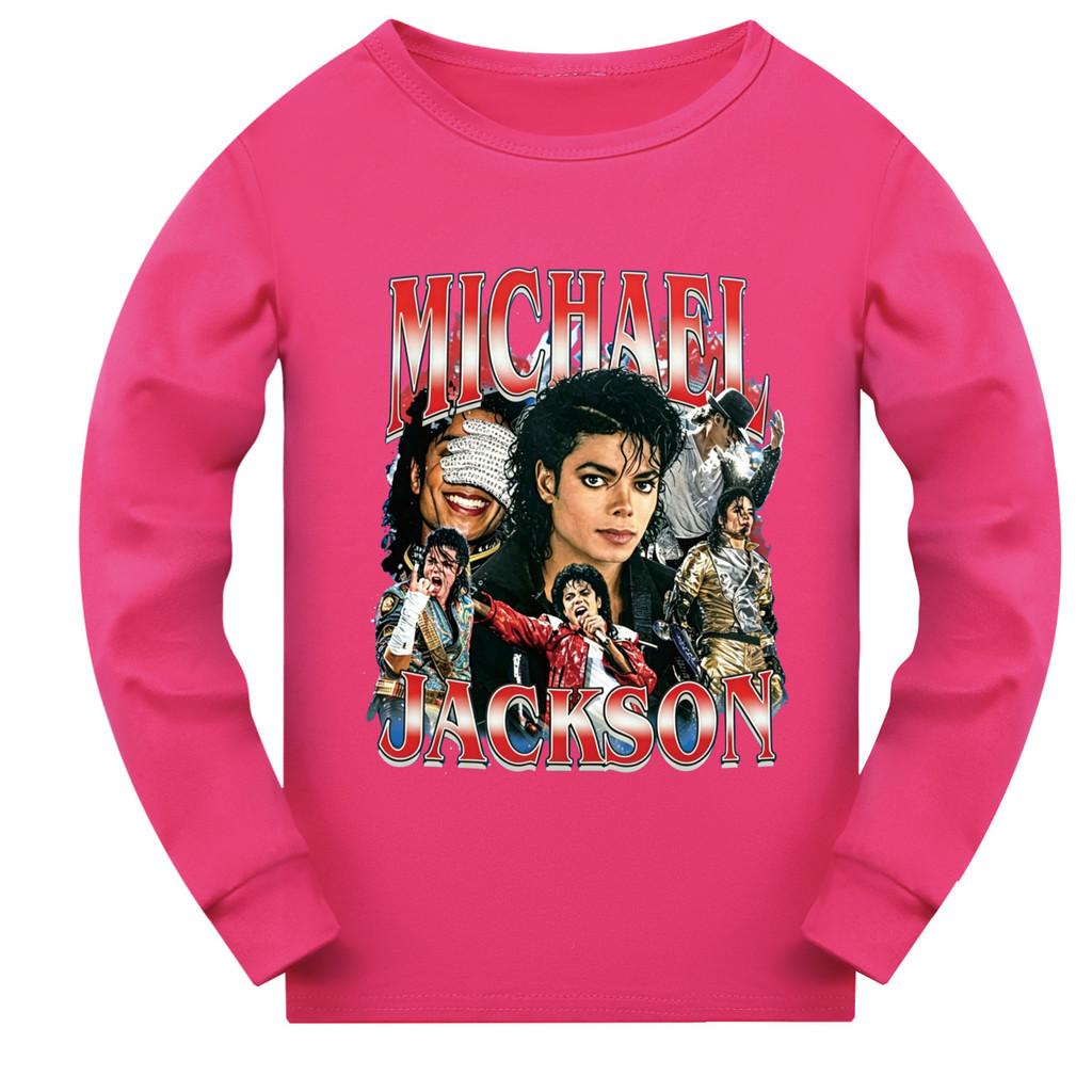 5715 Kid Boys Girls Jackson Singer Print Long Sleeves T-Shirt