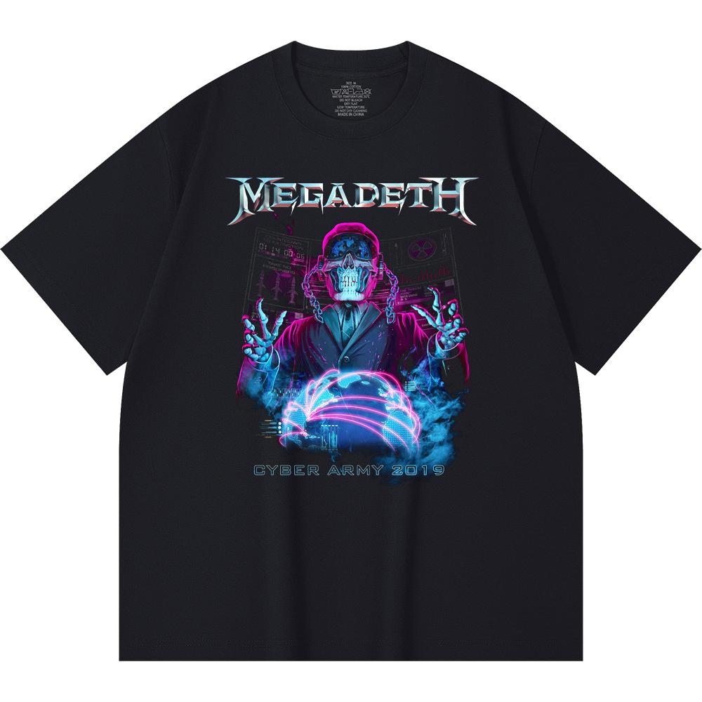 230 g/m² 100% Baumwolle Heavy Metal T-Shirt Rockband Beliebte Musik Druck Unisex Schweres Baumwoll-T-Shirt